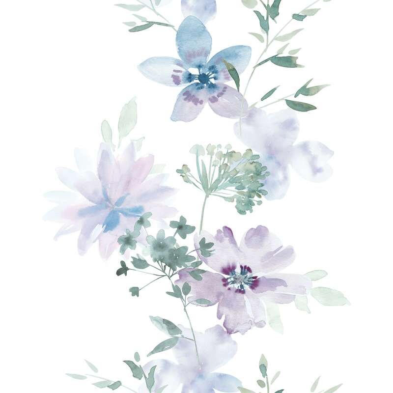 Tapete Grün, Lila, Flieder, Pastell, Weiß Novamur Vliestapete (1044792)