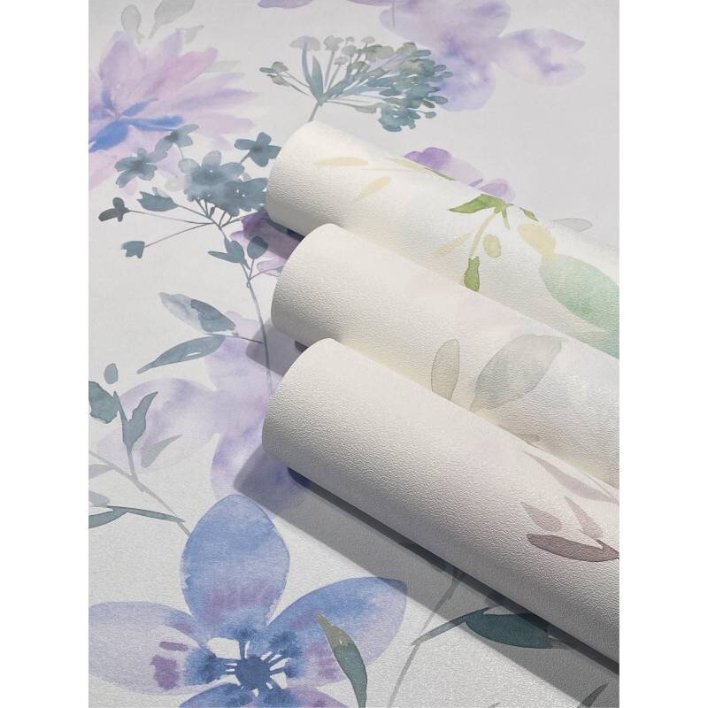 Tapete Grün, Lila, Flieder, Pastell, Weiß Novamur Vliestapete (1044792)