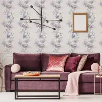 Tapete Gr&uuml;n, Lila, Flieder, Pastell, Wei&szlig;...