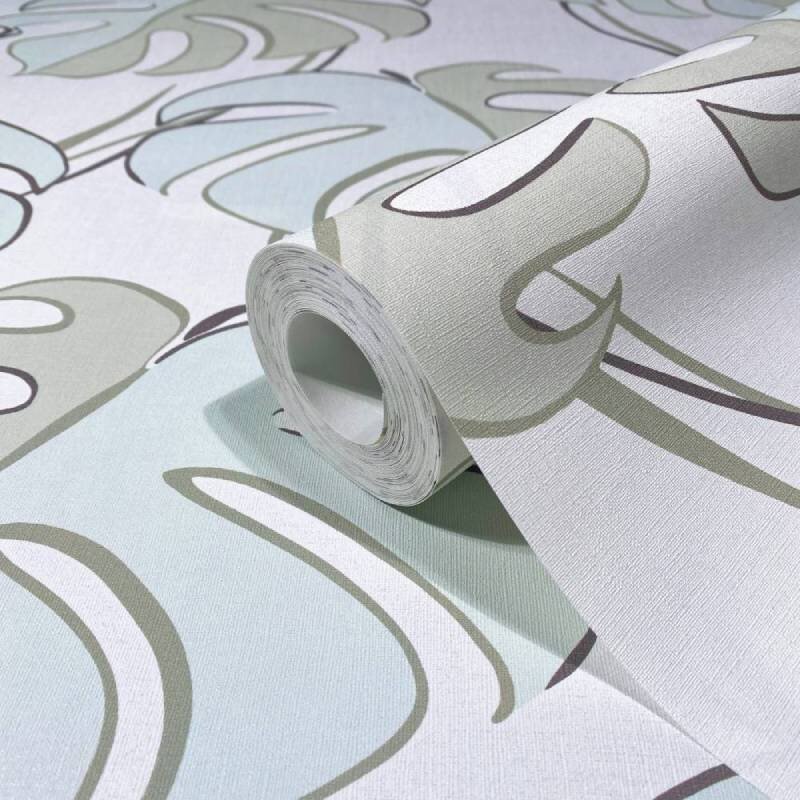 Tapete Grün, Pastell, Weiß Novamur Vliestapete (1044774)