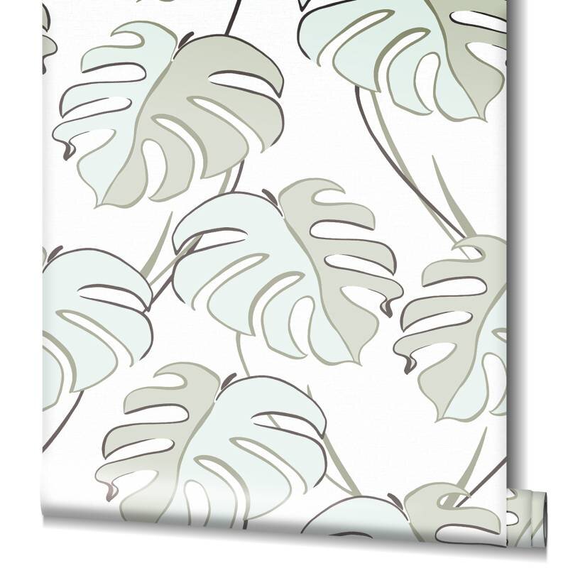 Tapete Grün, Pastell, Weiß Novamur Vliestapete (1044774)