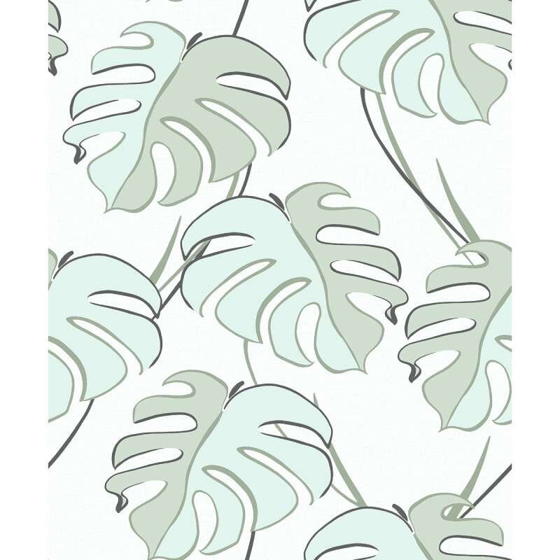 Tapete Grün, Pastell, Weiß Novamur Vliestapete (1044774)