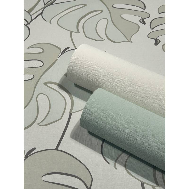 Tapete Grün, Pastell, Weiß Novamur Vliestapete (1044774)