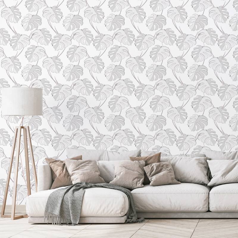 Tapete Grau, Weiß Novamur Vliestapete (1044771)