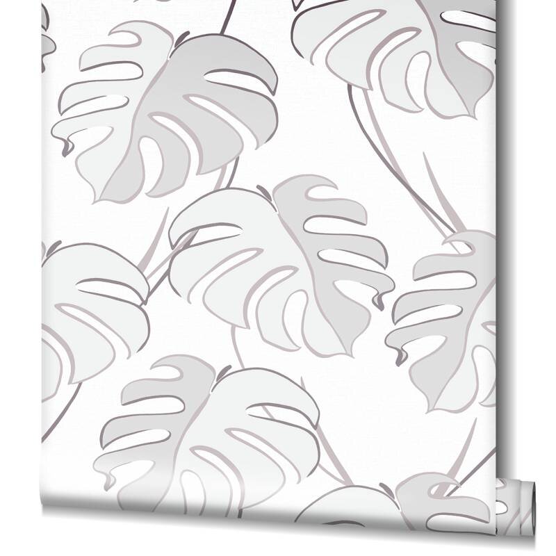 Tapete Grau, Weiß Novamur Vliestapete (1044771)