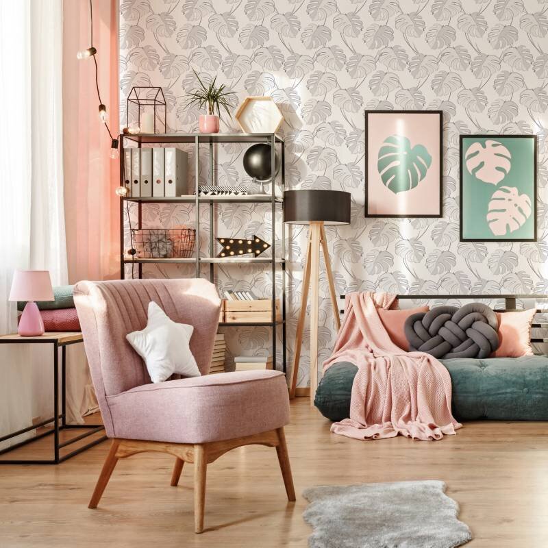 Tapete Grau, Weiß Novamur Vliestapete (1044771)