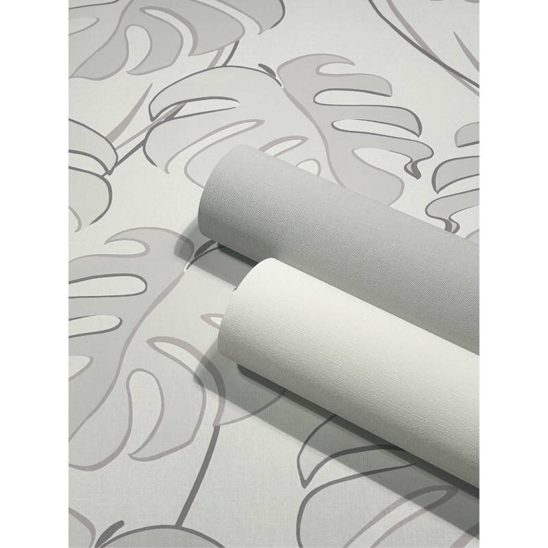 Tapete Grau, Weiß Novamur Vliestapete (1044771)