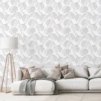 Tapete Grau, Wei&szlig; Novamur Vliestapete (1044771)