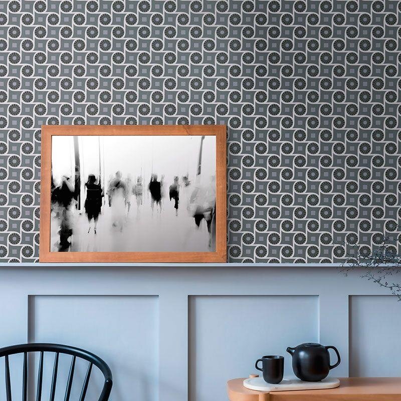 Tapete Grau, Silber, Weiß Architects Paper Vliestapete (1043482)