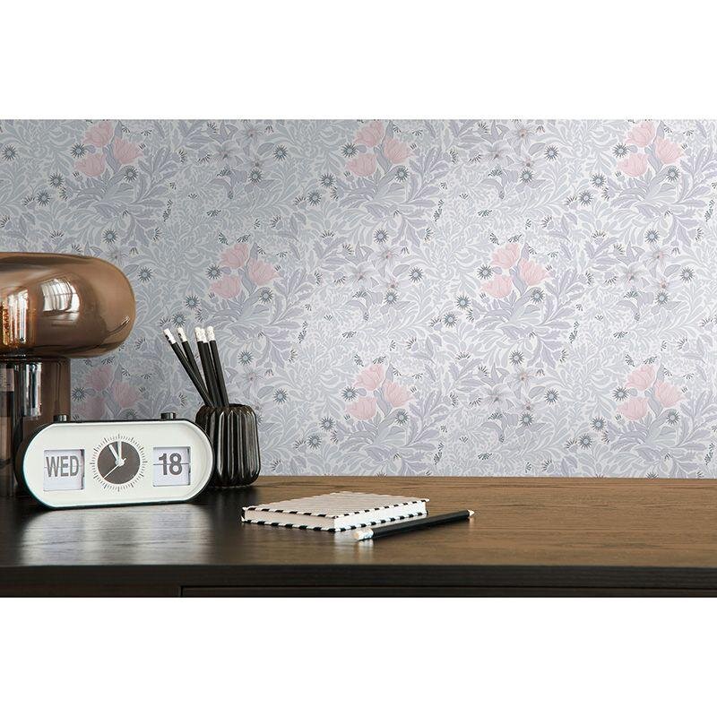 Tapete Grau, Silber, Rosa, Rose Architects Paper Vliestapete (1043468)