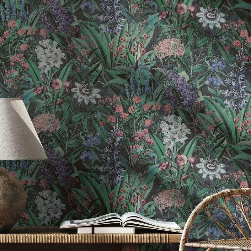 Tapete Bunt, Schwarz Marburg Vliestapete (1043406)