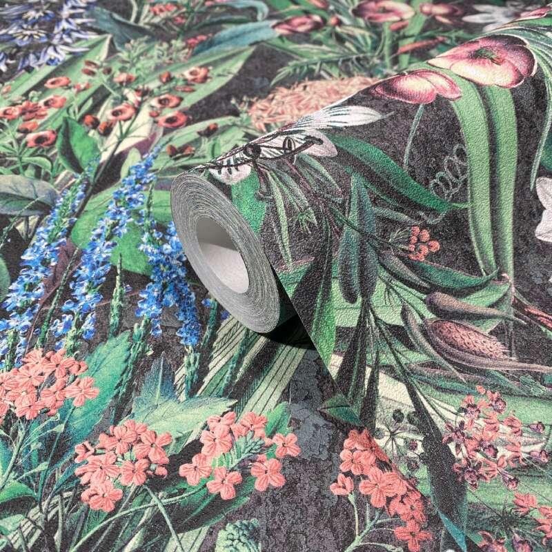 Tapete Bunt, Schwarz Marburg Vliestapete (1043406)