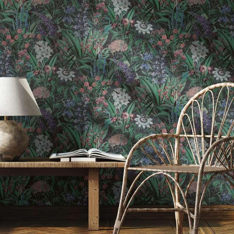 Tapete Bunt, Schwarz Marburg Vliestapete (1043406)