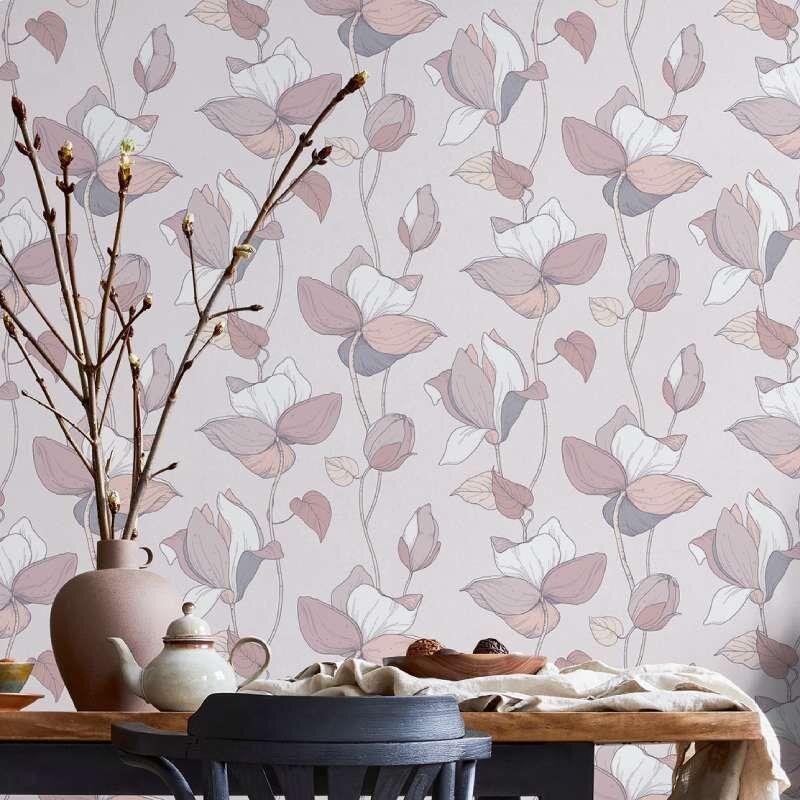 Tapete Rosa, Lila, Pastellfarben Marburg Vliestapete (1043405)