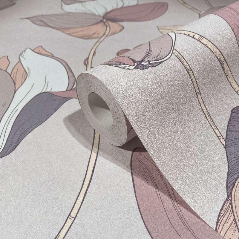 Tapete Rosa, Lila, Pastellfarben Marburg Vliestapete (1043405)