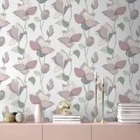 Tapete Beige, Lila, Pastellfarben Marburg Vliestapete...