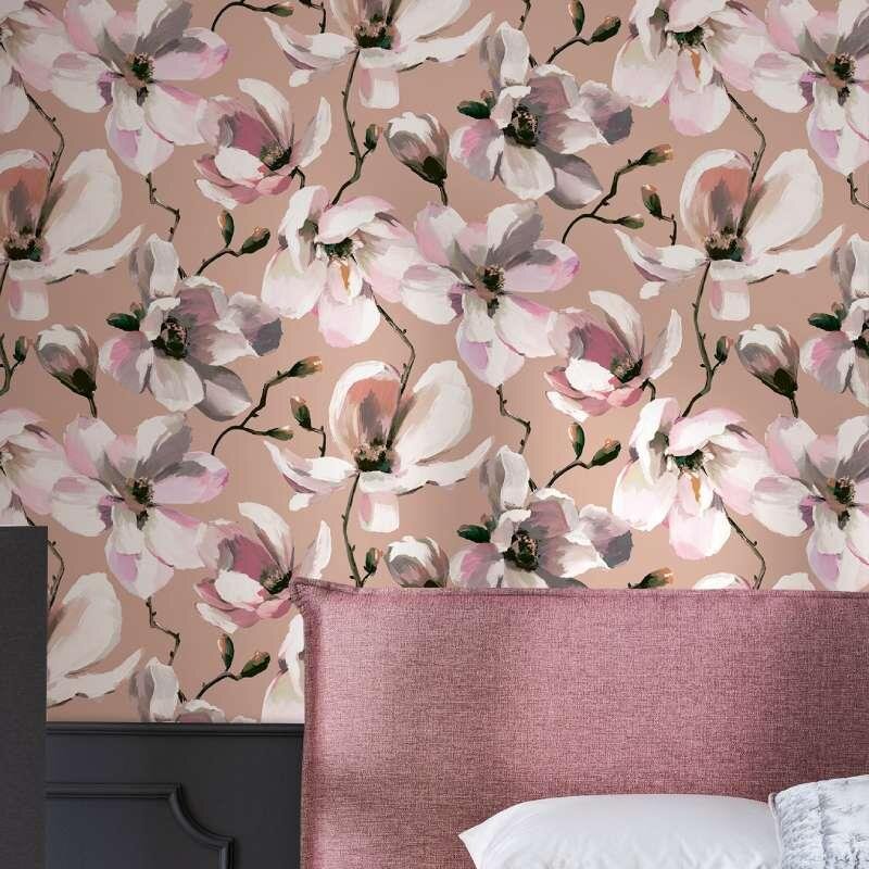 Tapete Rosa, Braun Marburg Vliestapete (1043396)