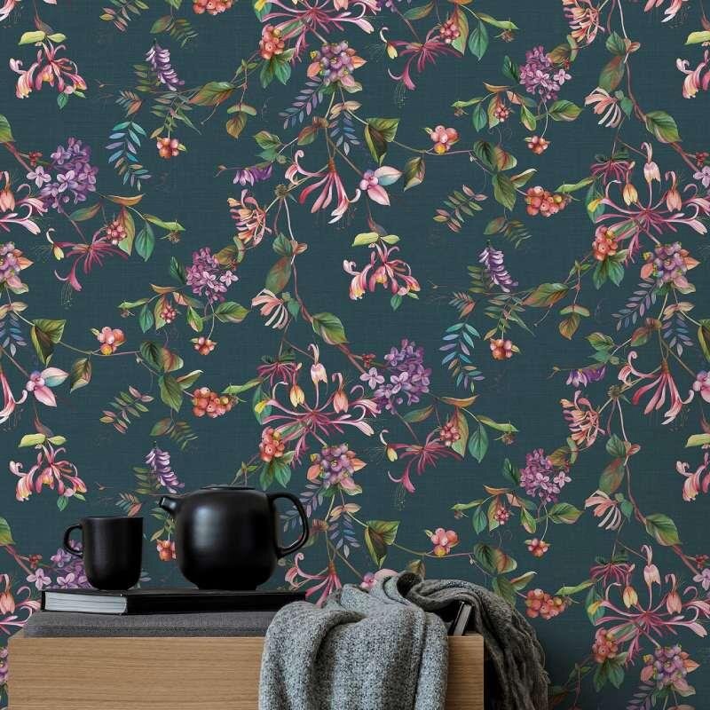 Tapete Grün, Blau, Petrol, Pink Marburg Vliestapete (1043385)