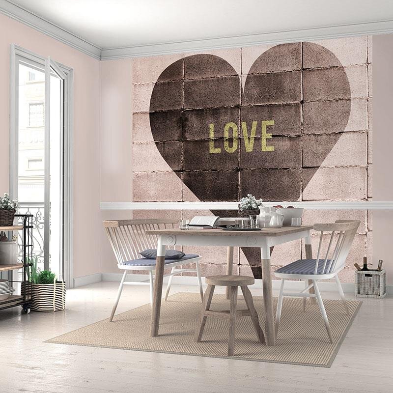 Digitaldruck-Tapete Braun, Rosa, Rose ELLE Decoration (1043351)