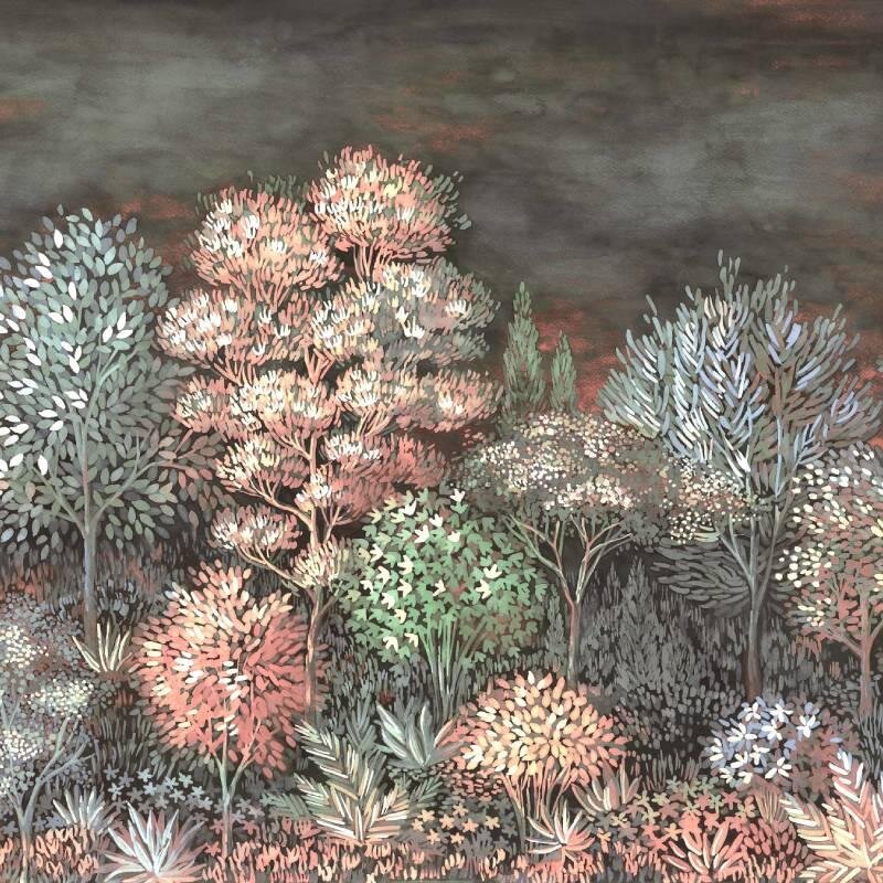 Digitaldruck-Tapete Grau, Silber, Rosa, Rose ELLE Decoration (1043350)