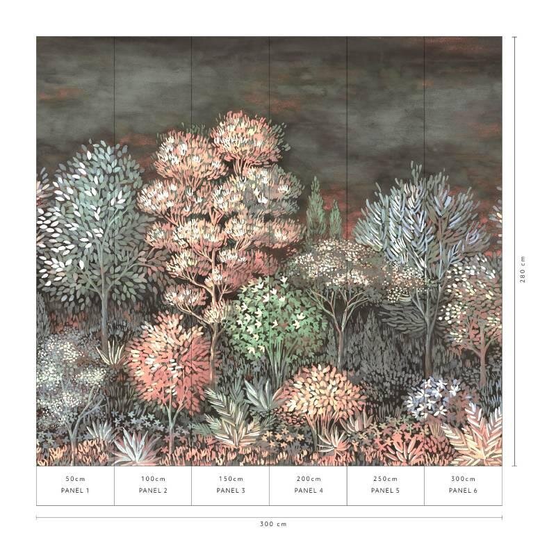 Digitaldruck-Tapete Grau, Silber, Rosa, Rose ELLE Decoration (1043350)