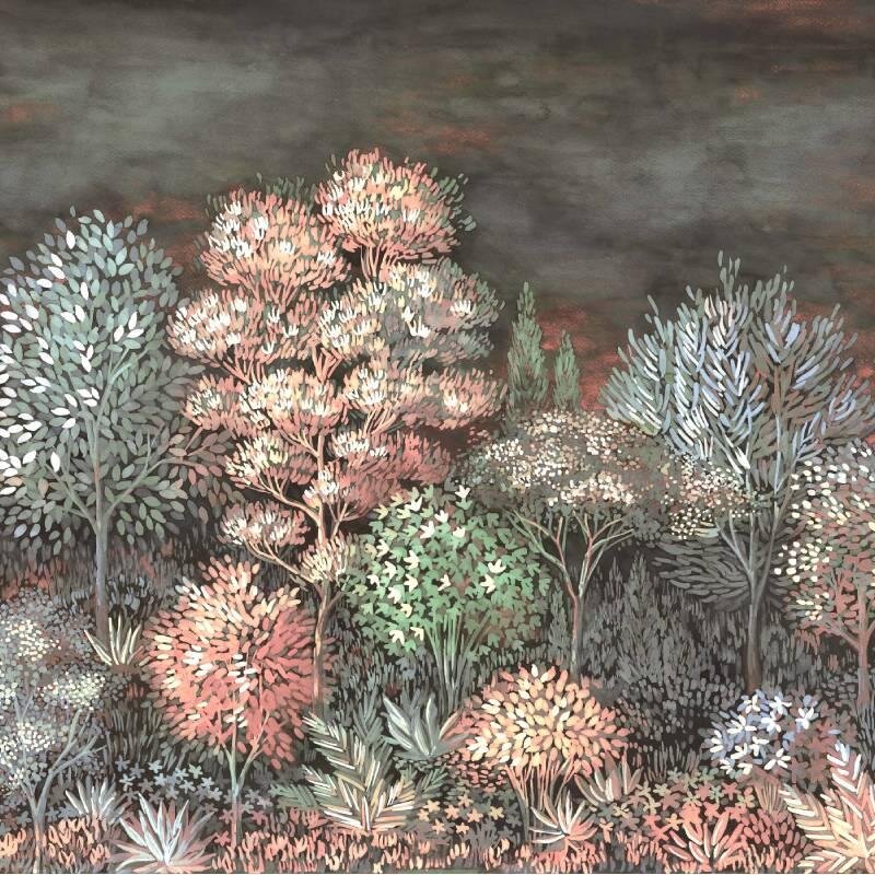 Digitaldruck-Tapete Grau, Silber, Rosa, Rose ELLE Decoration (1043349)