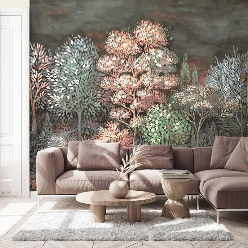 Digitaldruck-Tapete Grau, Silber, Rosa, Rose ELLE Decoration (1043349)