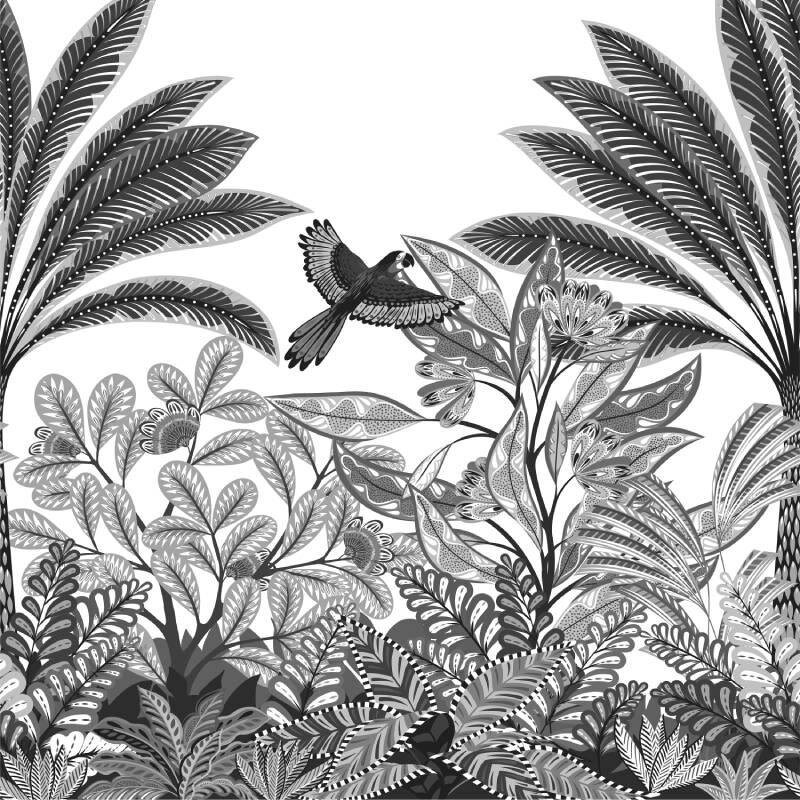 Digitaldruck-Tapete Schwarz-Weiß ELLE Decoration (1043346)