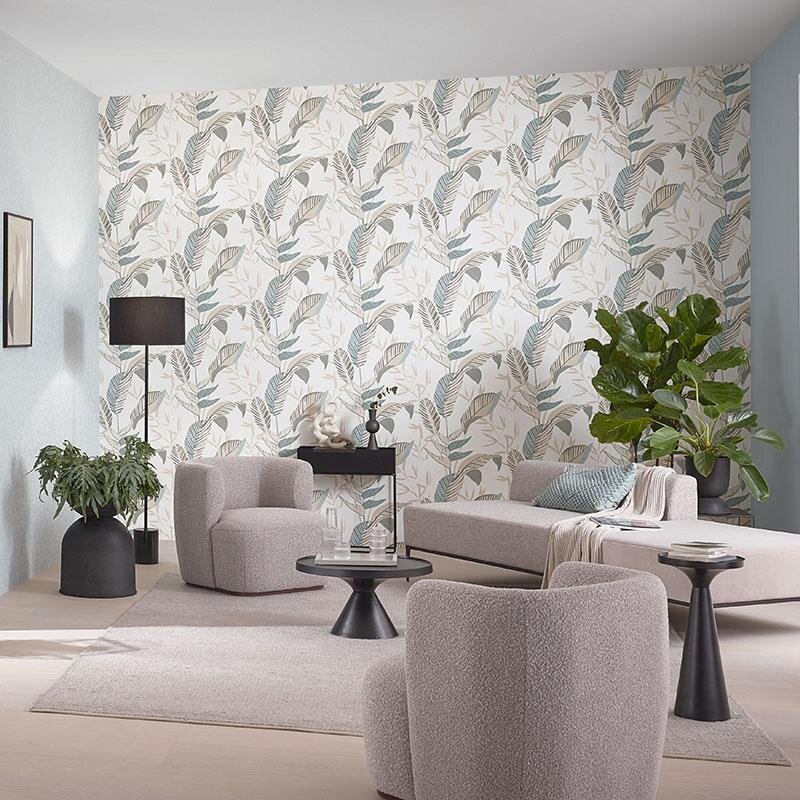 Tapete Beige, Creme, Blau, Grün ELLE Decoration Vliestapete (1043322)