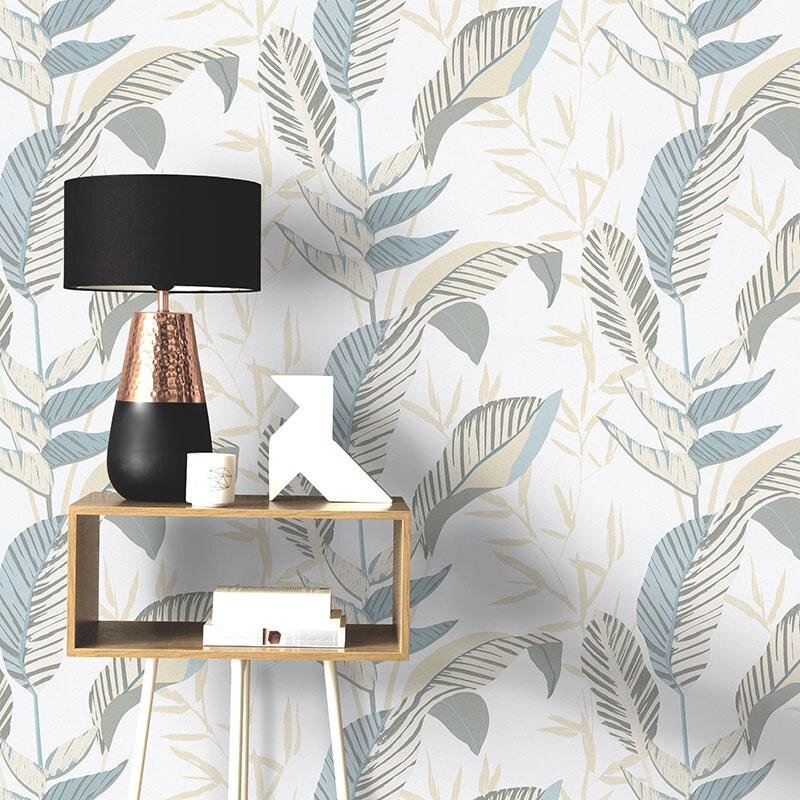 Tapete Beige, Creme, Blau, Grün ELLE Decoration Vliestapete (1043322)