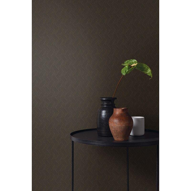 Tapete Gold, Kupfer, Schwarz, Anthrazit MASUREEL Vliestapete (1043377)