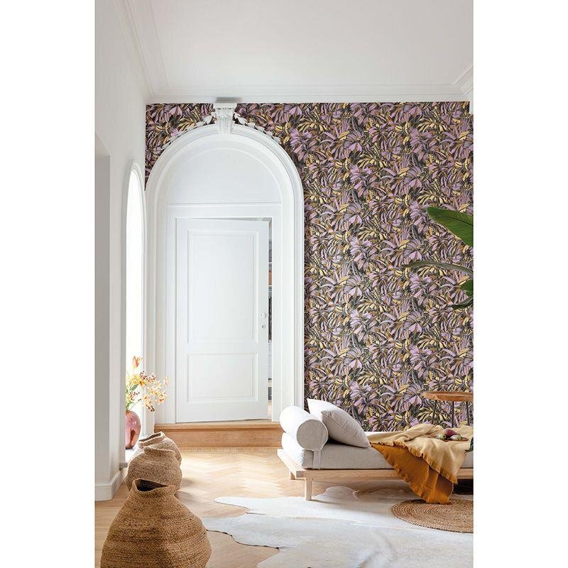 Tapete Braun, Grau, Silber, Lila, Flieder MASUREEL Vliestapete (1043363)