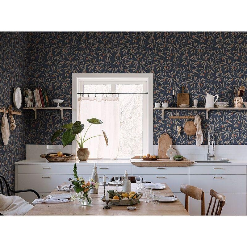 Tapete Blau, Braun Sandberg Vliestapete (1043236)