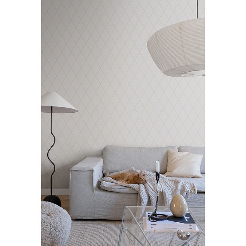 Tapete Greige, Weiß Sandberg Vliestapete (1043214)