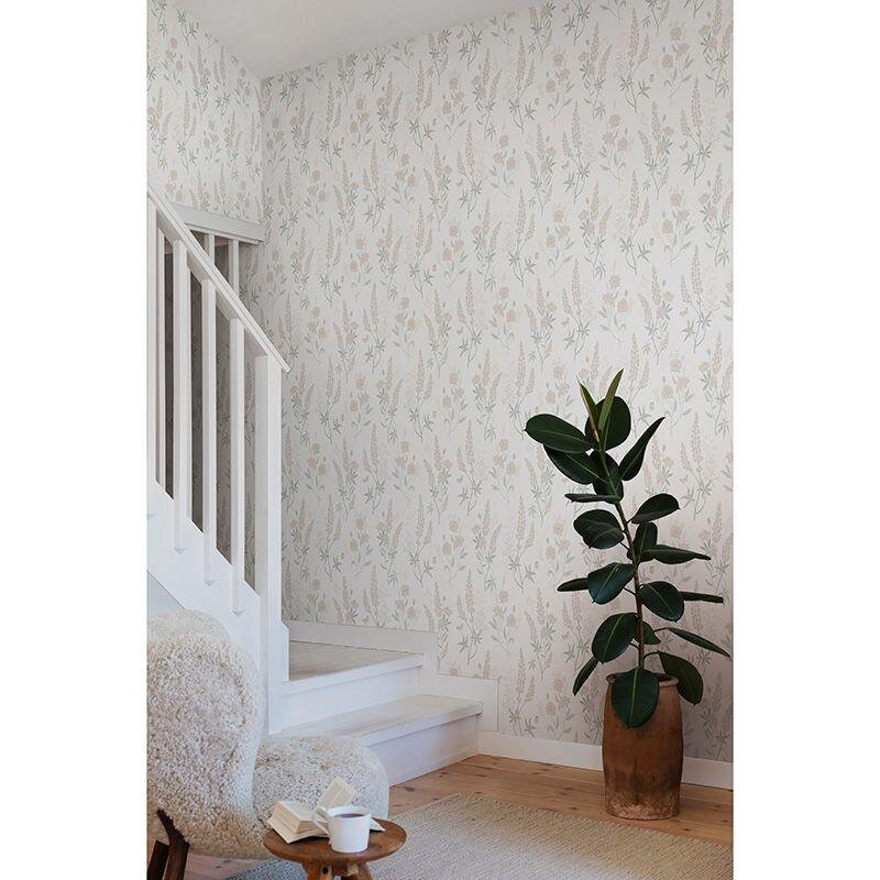 Tapete Beige, Creme, Grün, Rosa, Rose, Weiß Sandberg Vliestapete (1043204)