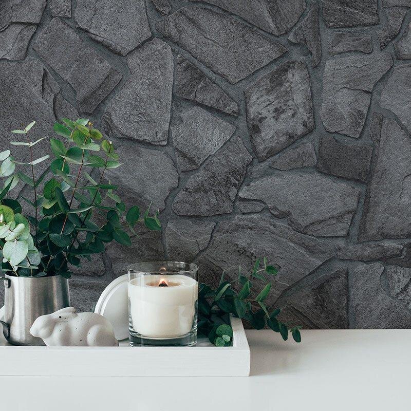 Tapete Grau, Silber, Schwarz, Anthrazit AS-Creation Vliestapete (1043304)