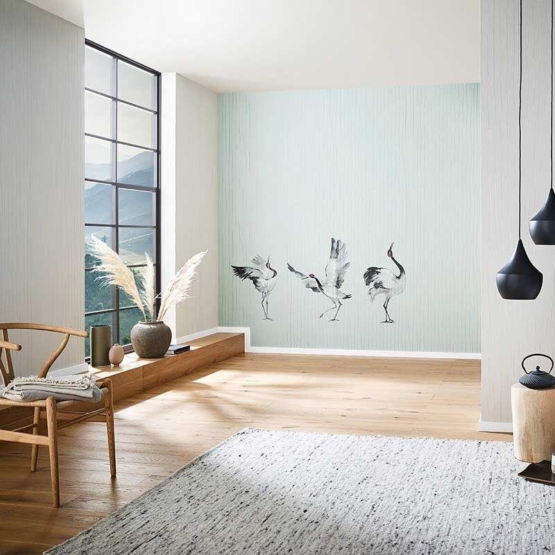 Digitaldruck-Tapete Grün, Pastellfarben, Schwarz, Anthrazit Marburg (1042870)