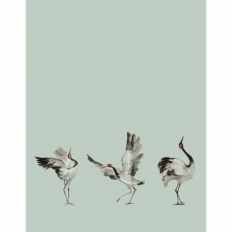 Digitaldruck-Tapete Grün, Pastellfarben, Schwarz, Anthrazit Marburg (1042870)