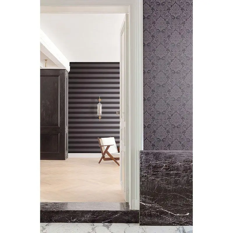 Tapete Grau, Silber, Schwarz, Anthrazit MASUREEL Vliestapete (1042863)