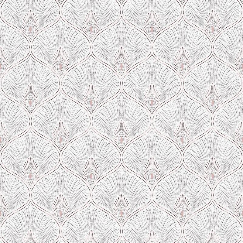 Tapete Grau, Silber, Rosa, Rose, Weiß MASUREEL Vliestapete (1042849)