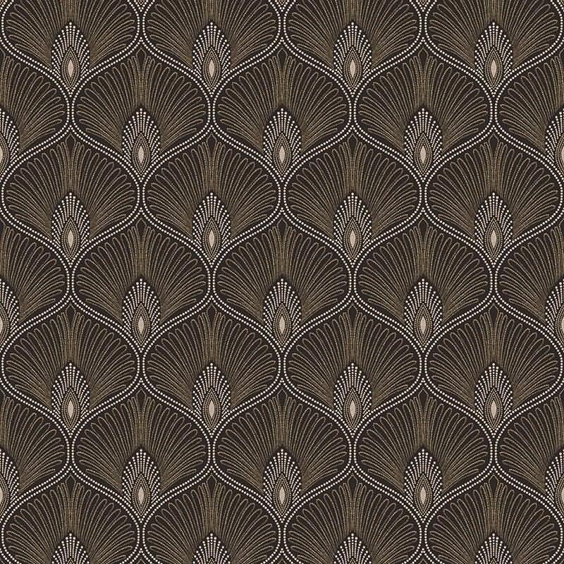 Tapete Gold, Kupfer, Schwarz, Anthrazit MASUREEL Vliestapete (1042846)