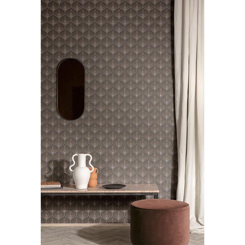 Tapete Gold, Kupfer, Schwarz, Anthrazit MASUREEL Vliestapete (1042846)