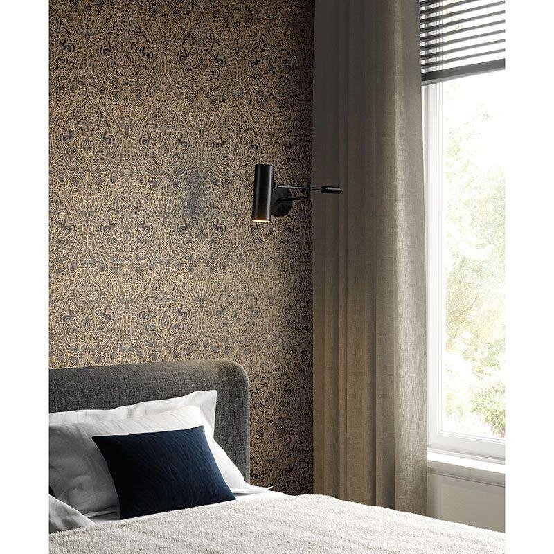 Tapete Gold, Kupfer, Schwarz, Anthrazit MASUREEL Vliestapete (1042843)