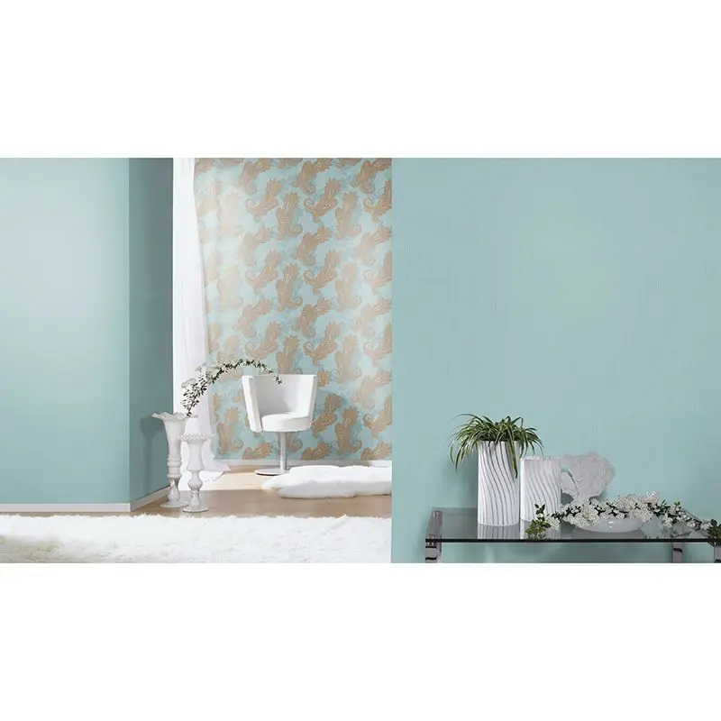 Tapete Blau, Gold, Kupfer Rasch Vliestapete (1042828)