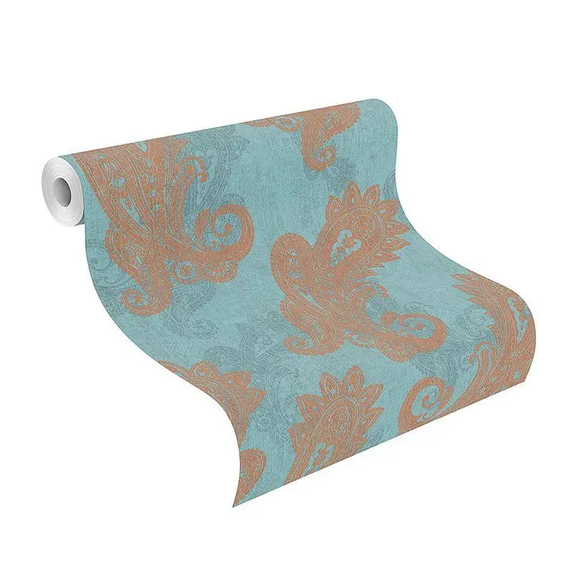 Tapete Blau, Gold, Kupfer Rasch Vliestapete (1042828)