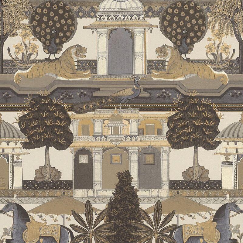 Tapete Beige, Creme, Grau, Silber, Schwarz, Anthrazit Rasch Vliestapete (1042819)