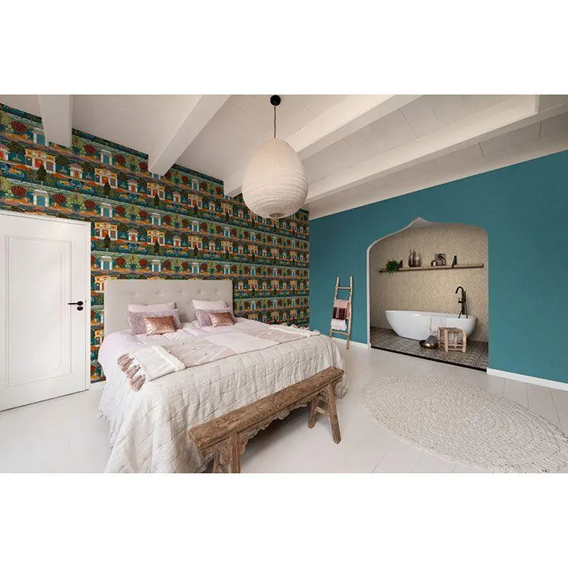 Tapete Blau, Grün, Petrol Rasch Vliestapete (1042814)