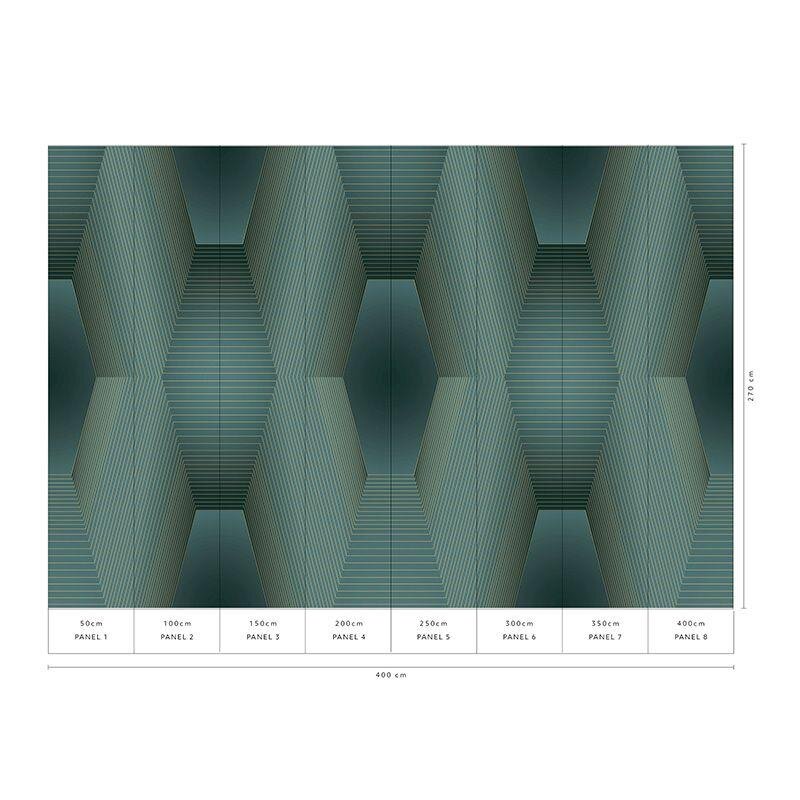 Digitaldruck-Tapete Blau, Gold, Kupfer, Grün, Petrol Guido Maria Kretschmer (1042781)