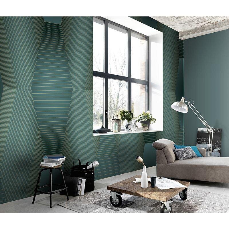 Digitaldruck-Tapete Blau, Gold, Kupfer, Grün, Petrol Guido Maria Kretschmer (1042781)