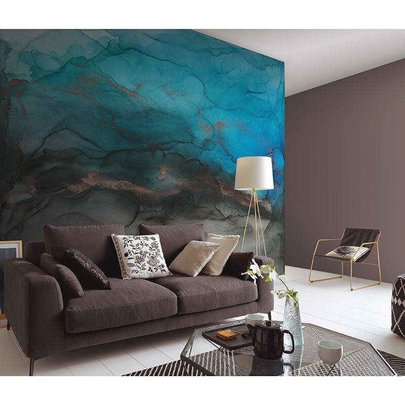 Digitaldruck-Tapete Blau, Schwarz, Anthrazit, Türkis Guido Maria Kretschmer (1042773)